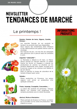 Illustration Tendances de marché mars 2023 Le printemps !