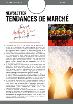 Illustration Tendances de marché janvier 2023 Fruits et Légumes