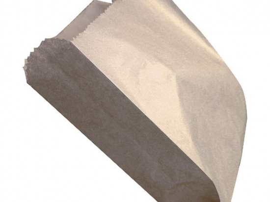 Sac à frites papier kraft brun ingraissable (110x35x133mm) (x1000)