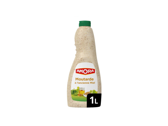 Sauce salade et sandwich miel et moutarde à l'ancienne flacon 1L - AMORA