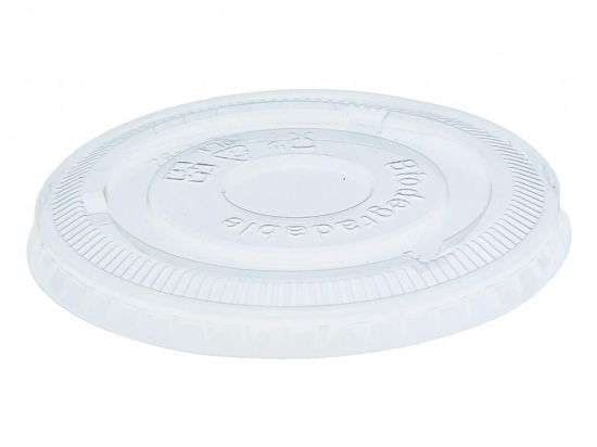 Couvercle plat en PLA sans trou (coupe à dessert associée : BIO8240009 TP9BIO) (x1000)