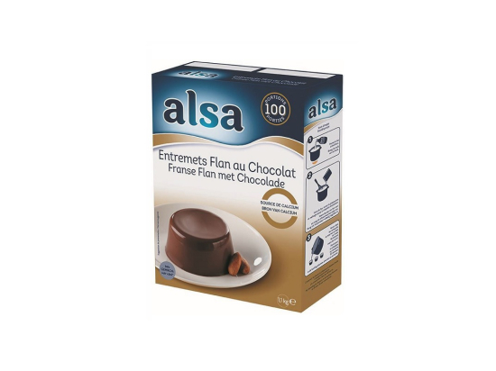 Préparation entremet flan chocolat boite 1100g /100P - ALSA