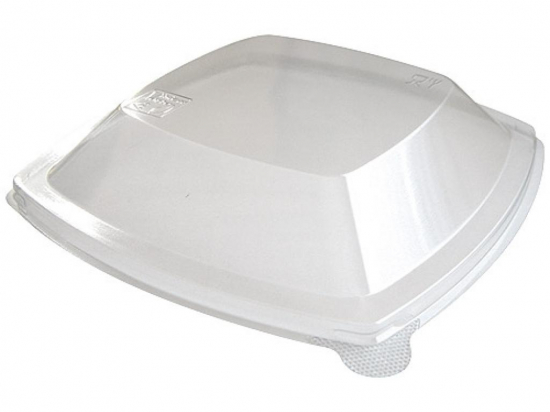 Couvercle pour assiette "Pulpy Squary" carré PET transparent (210x210mm) [300 (6x50)] (assiette associée : 1152121)
