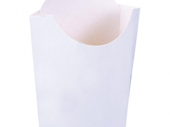 Pochette frites carton blanc ingraissable petit modèle 140g (x2000)