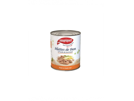 Thon listao miettes précuit huile de tournesol 4/4 - SAUPIQUET