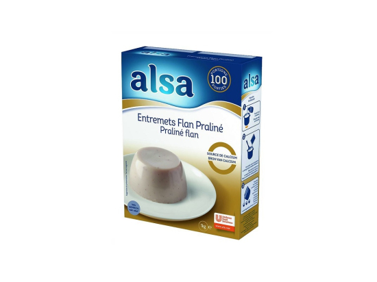 Préparation entremet flan praline boite 1Kg /100P - ALSA