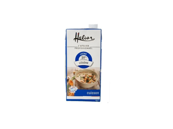 Crème légère liquide UHT 18%Mg cuisson (1L x6) - HELIOR France