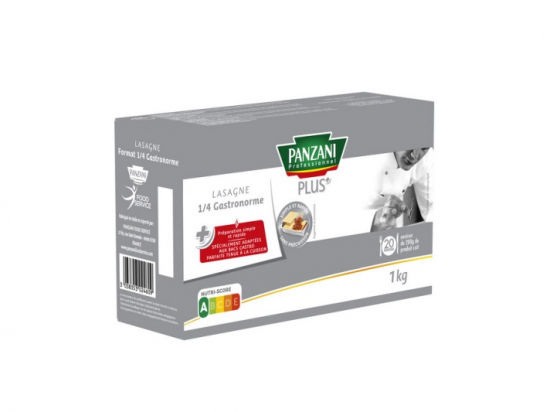 Pates lasagne 1/4 gastronorme (paquet 1Kg x9) - PANZANI PLUS