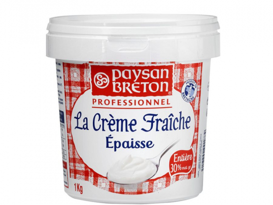 Crème fraiche épaisse 30%Mg pasteurisée seau 1L - PAYSAN BRETON