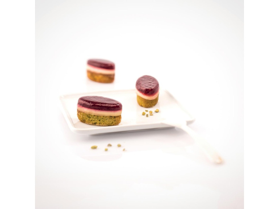 Mini moelleux pistache griotte (16g x63) - Surgelé