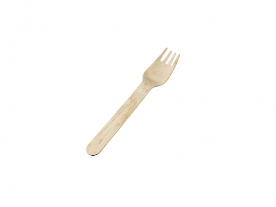 Fourchette en bois 15.5cm (paquet 50U) - SOLIA