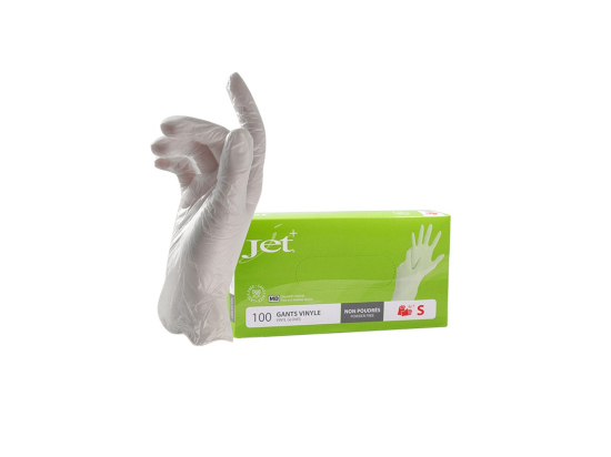 Gants vinyle transparent non poudré T6/7 [S] (100U x10)