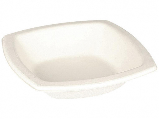 Bol carré "Pulpy Squary" pulpe blanc 250ml (150x150x40mm) [300 (12x25)] (couvercle associé : 145115COV) (saladier bol)