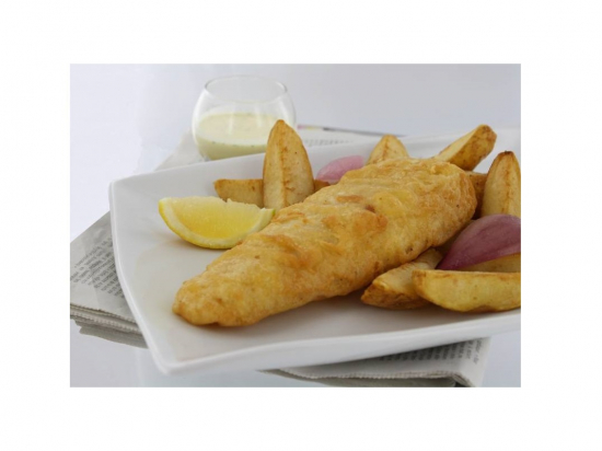 Fish & Chips merlu blanc du Cap préfrit MSC (170g env x35) 6Kg - Surgelé