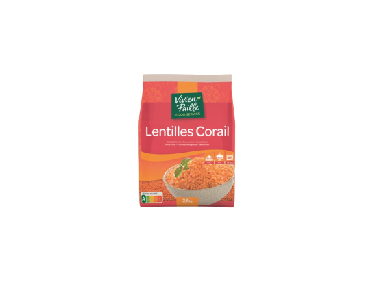 Lentilles corail sachet 2.5Kg - VIVIEN PAILLE