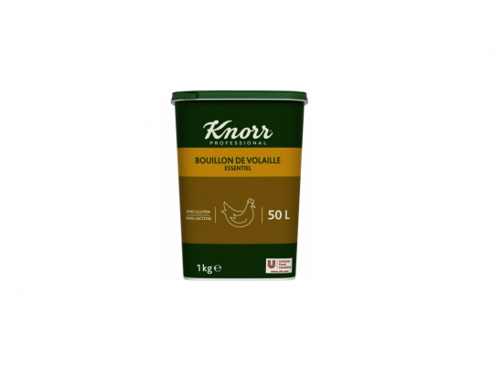 Bouilon de volaille boite 1Kg /50L - KNORR ESSENTIEL