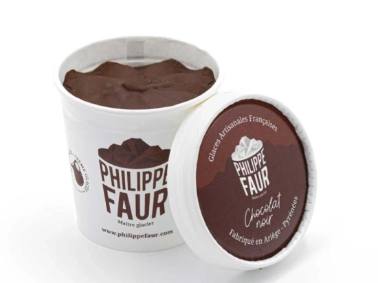 Glace Les petits pots - Chocolat noir (100ml x9) - Création Philippe Faur