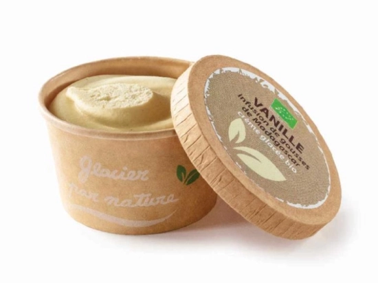 Glace Petit pot kraft BIO - Vanille 120ml x24