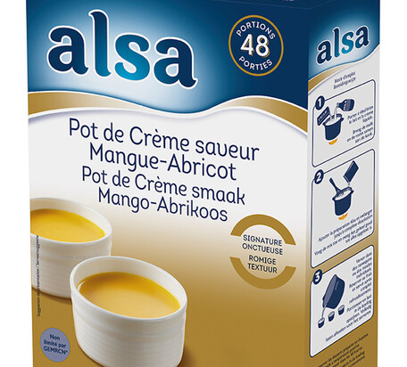 Préparation pot crème mangue-abricot boite 700g /48P - ALSA