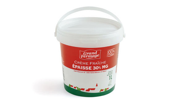 Crème fraîche épaisse 30%Mg 1L - GRAND FERMAGE