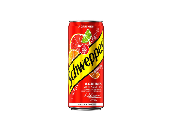 Soda Schweppes agrume (boite slim 33cl x24) - SCHWEPPES