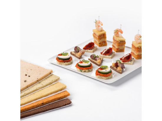 Canapains assortis plaque de pain de mie pour canapés (250g x10) - Surgelé