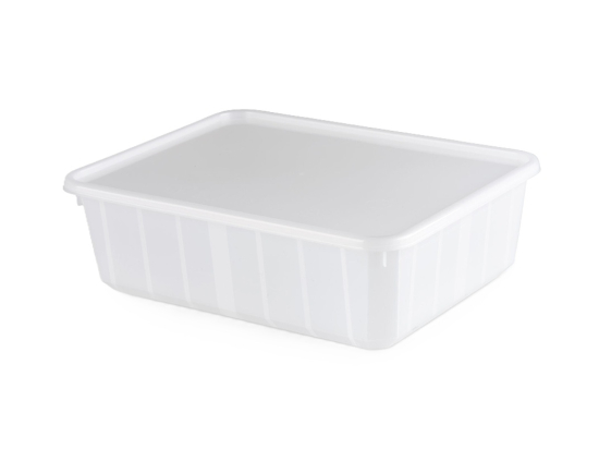 Barquette couvercle opaque 1.1L (146x188x55mm) 100pcs [tarif à la palette de 36 cartons]