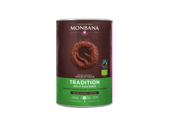 Chocolat 32% poudre BIO Max Havelaar boite 1Kg - MONBANA