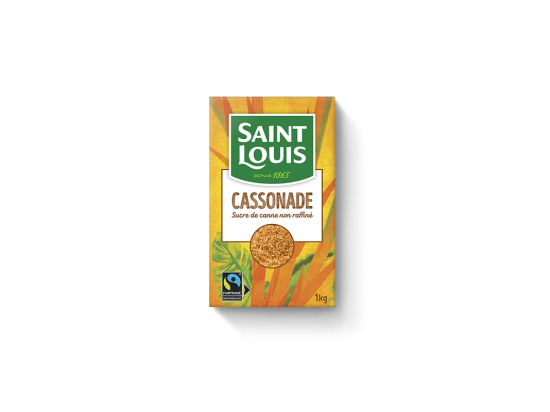 Sucre poudre cassonade bec verseur étui carton 1Kg - SAINT-LOUIS