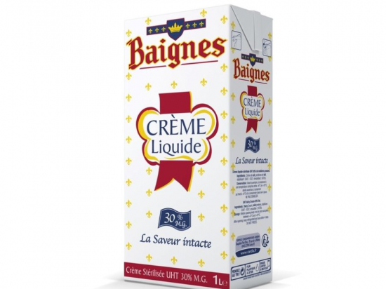 Crème liquide entière 30%Mg UHT brique 1L France - BAIGNES