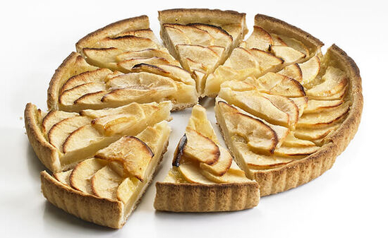 Tarte aux pomme prédécoupée 10 parts  Ø24.7cm 720g - PASQUIER - Surgelé