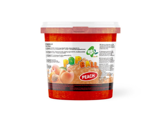 Bubble Tea - Pop Ball - Boba pêche seau 3.2Kg