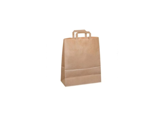 Sac en papier avec anse marron 32x14cm h44cm (250pcs)