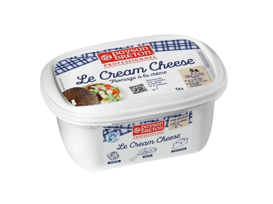 Fromage nature cream cheese 24%Mg 1Kg - PAYSAN BRETON PROFESSIONNEL