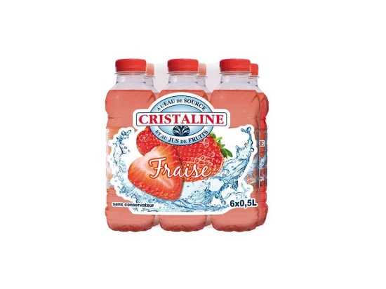 Eau cristaline fraise (50cl x24)