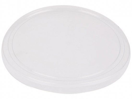 Couvercle plat rond PS transparent [600 (20x30)] (coupe à dessert associée : 8240105)