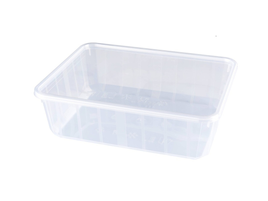 Barquette couvercle cristal 1.1L (146x188x55mm) 100pcs [tarif au carton]