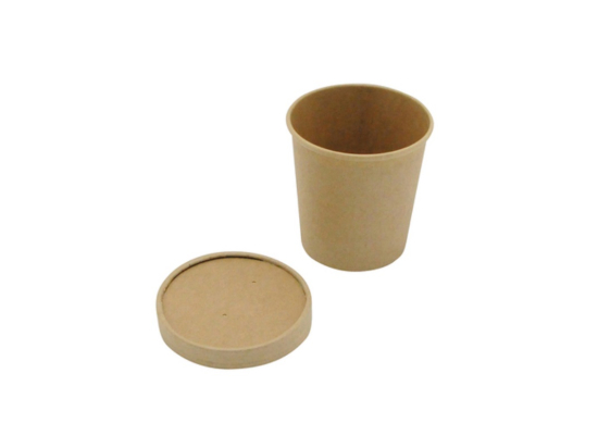 A002 - Pot à soupe kraft 480ml paquet (50U)x10 Publi Embal (bol) - ALPHA FORM (couvercle associé 242326)