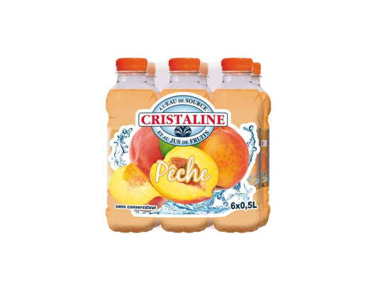 Eau cristaline pêche (50cl x24)