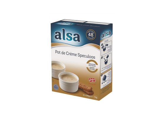 Préparation entremet pot de crème biscuit speculoos boite 720g /48P - ALSA