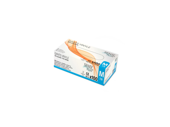 Gants vinyle transparent non poudré T7/8 [M] (100U x10)