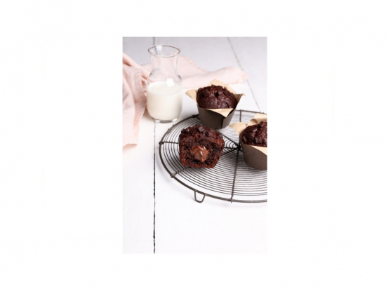 Muffin chocolat fourré noisette (95g x20) - MADEMOISELLE DESSERTS - Surgelé