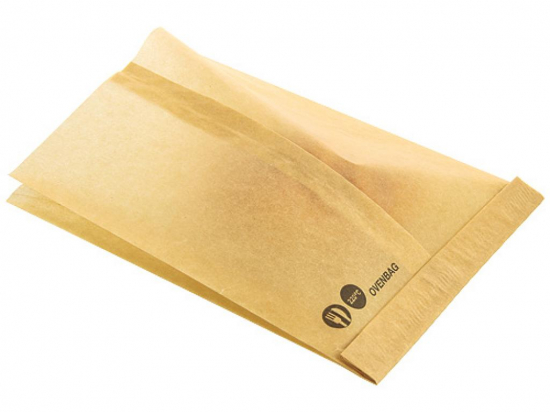 Sac sandwich hamburger chaud "Ovenbag" papier kraft brun (170x40x200mm) (x500)