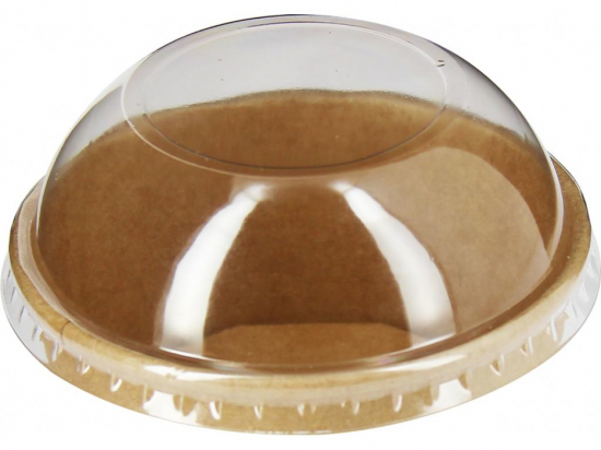 Couvercle dôme transparent pour pot 180ml (92x35mm) (x2000) (pot associé : 306018KR)