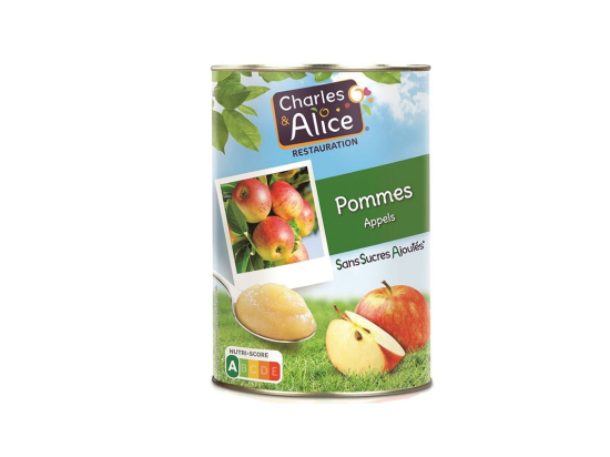 Compote de pomme allegée boite 5/1 - CHARLES ET ALICE