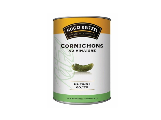 Cornichon au vinaigre 60/79 boite 5/1 4.1Kg PNE 2.12Kg
