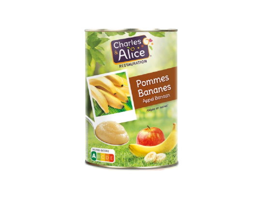 Compote pomme-banane allegée boite 5/1 - CHARLES ET ALICE
