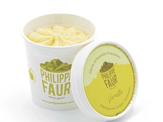 Glace Les petits pots - Vanille Bourbon 100ml x9 - Création Philippe Faur