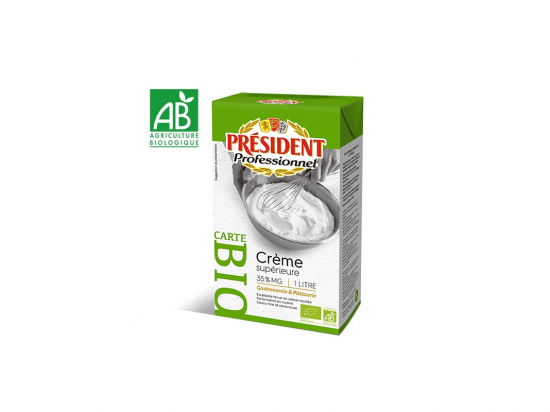 Crème supérieure BIO UHT 35%Mg (1L x6) - PRÉSIDENT