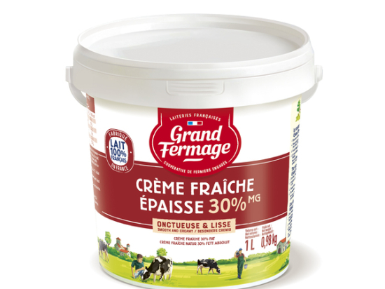 Crème fraîche épaisse 30%Mg 1L - GRAND FERMAGE